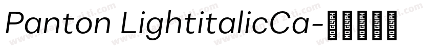 Panton LightitalicCa字体转换